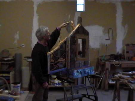 René Vidal devant le Carlit - 24 décembre 2002 dans l'Atelier
