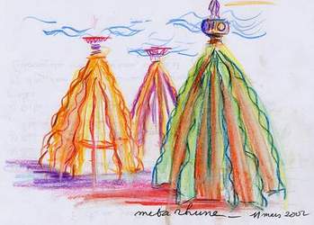 meta rhune - 11 mars 2002 - croquis (crayons de couleurs)
