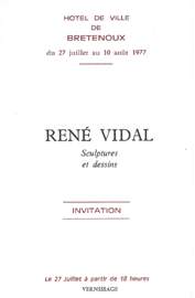 Ren Vidal - Sculptures et dessins - Bretenoux - 1977