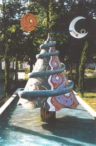 Fontaine de Lune et du Soleil - 1995 - Mourenx (64)
